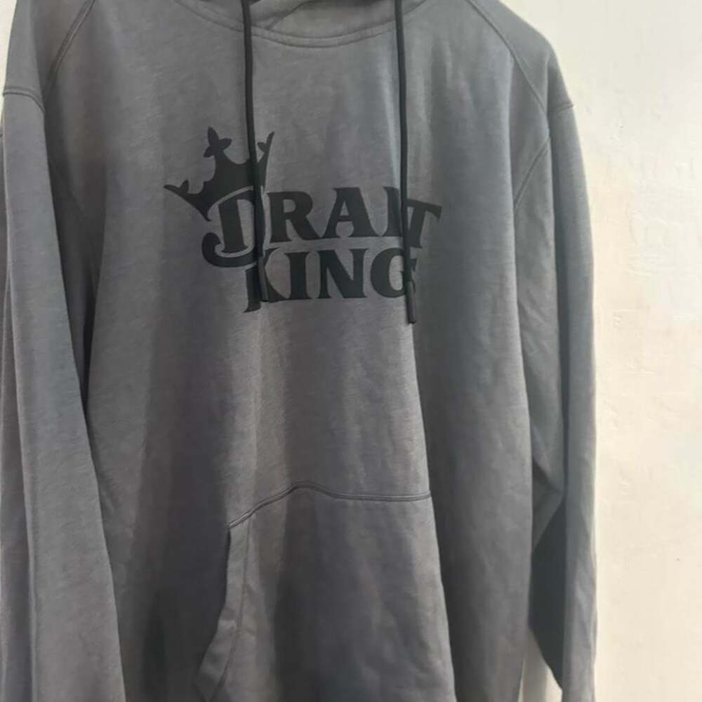 New Era DraftKings Hoodie Size 2XL Grey Pullover Sweatshirt